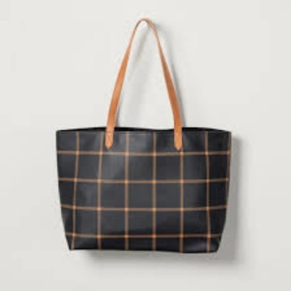Thirty-one Modern Tote Caramel Windowpane Pebble